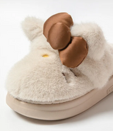 HI MEOW Slippers/Chocolate Bow